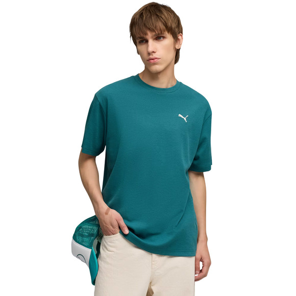 Koszulka męska Puma ESS Elevated Relaxed Tee zielona 692018 41