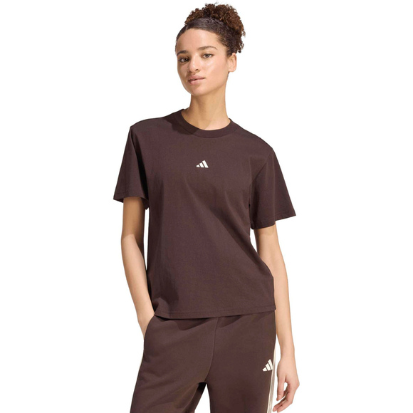 Koszulka damska adidas Essentials Small Logo brązowa KX0795