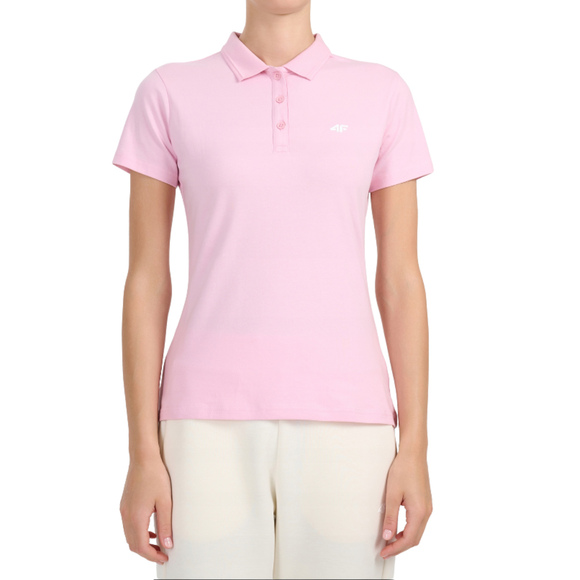 Koszulka damska polo 4F F0768 jasny róż 4FWMM00TPTSF0768 56S