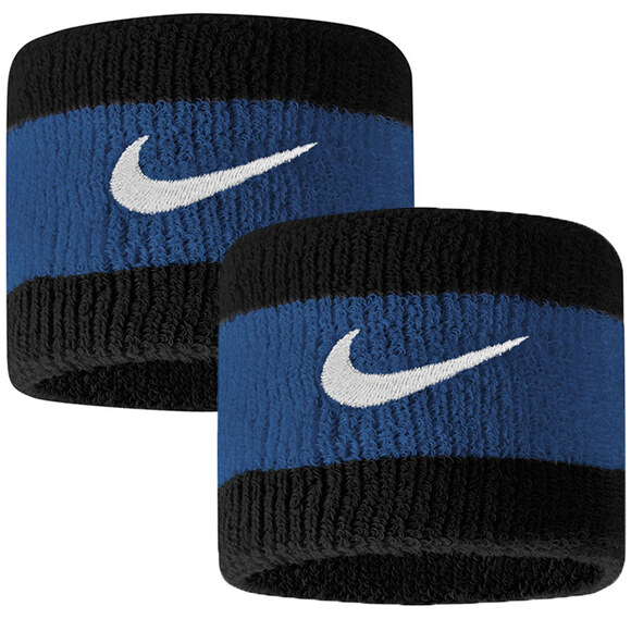 Frotki na nadgarstek Nike Swoosh niebiesko-czarna N0001565050OS