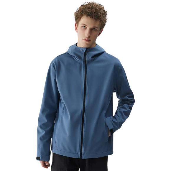 Kurtka męska softshell 4F M324 denim 4FWSS25TSOFM324 32S