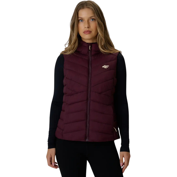 Kamizelka damska 4F F372 burgund 4FWAW26TVJAF372 60S