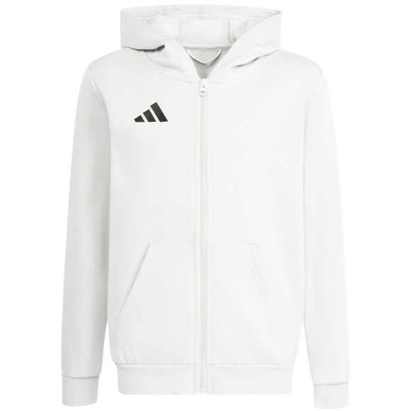 Bluza dla dzieci adidas Entrada 26 Full Zip Hoodie biała KH1783