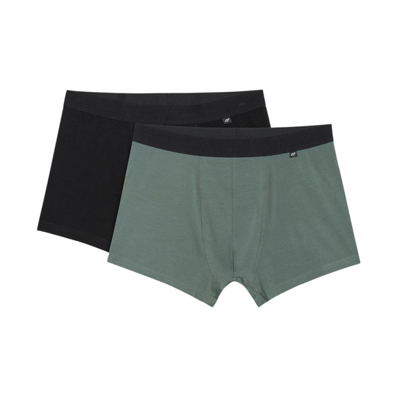 Bokserki męskie 4F M062 2-pak czarne, zielone 4FWAW25UBXSM062 92S