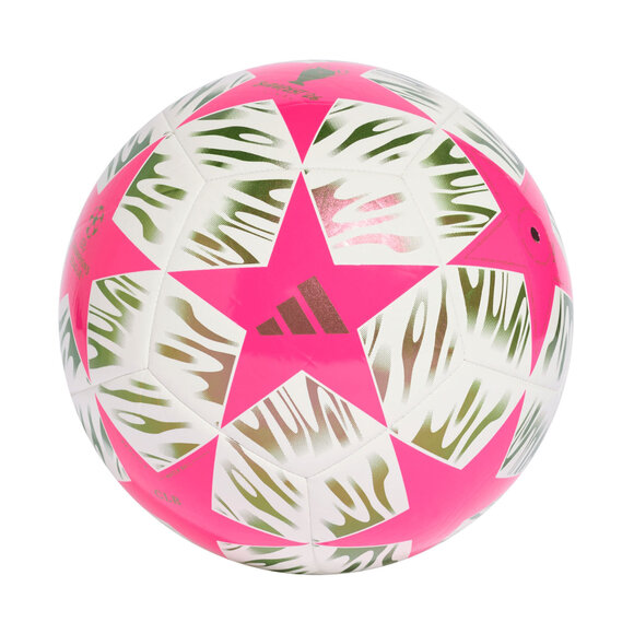 Piłka nożna adidas UCL 25/26 Final Club różowo-biało-zielona JX9094