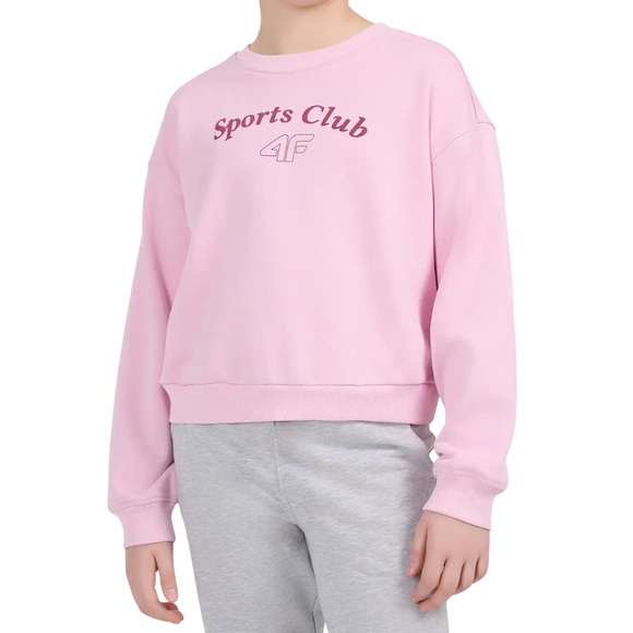 Bluza dla dziewczynki 4F F2708 jasny róż 4FJWAW26TSWSF2708 56S