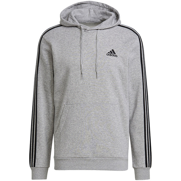 Bluza męska adidas Essentials Fleece 3-Stripes Hoodie szara GK9084