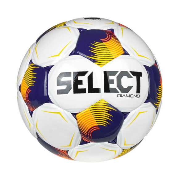 Piłka nożna Select Diamond v26 FIFA Basic biało-pomarańczowa 1016692/120082