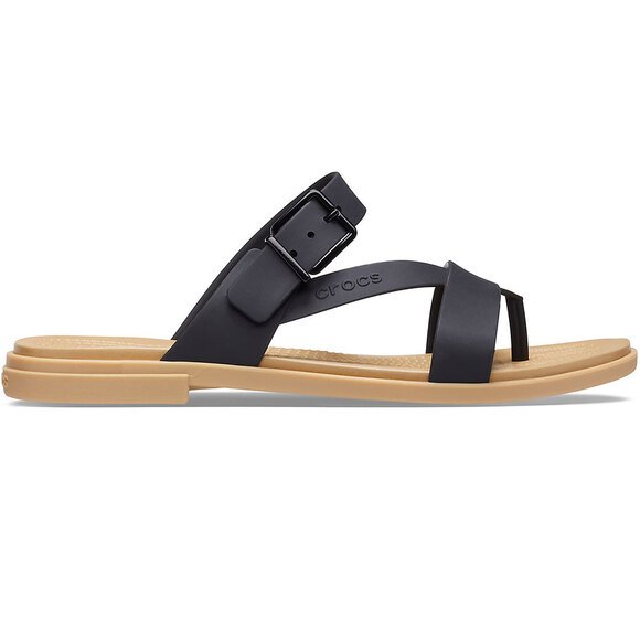 Klapki damskie Crocs Tulum Toe Post czarne 206108 00W