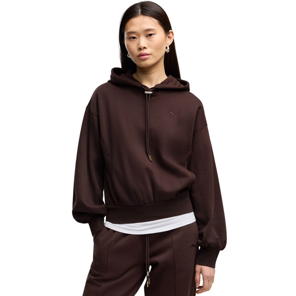 Bluza damska Puma Her Relaxed Hoodie brązowa 694027 33