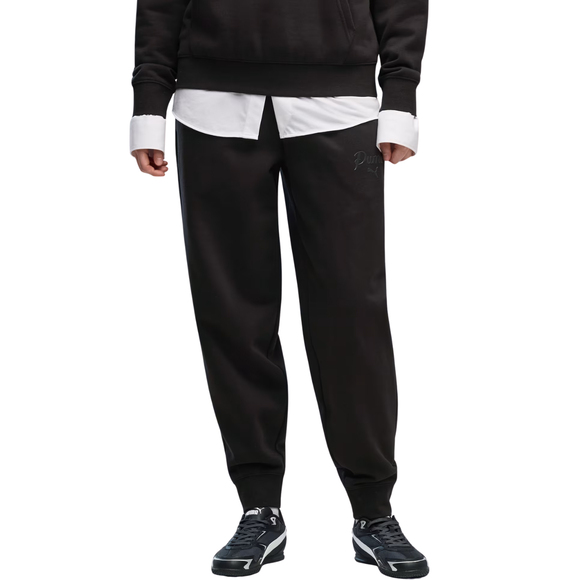 Spodnie damskie Puma ESS Script Comfort czarne 694067 01
