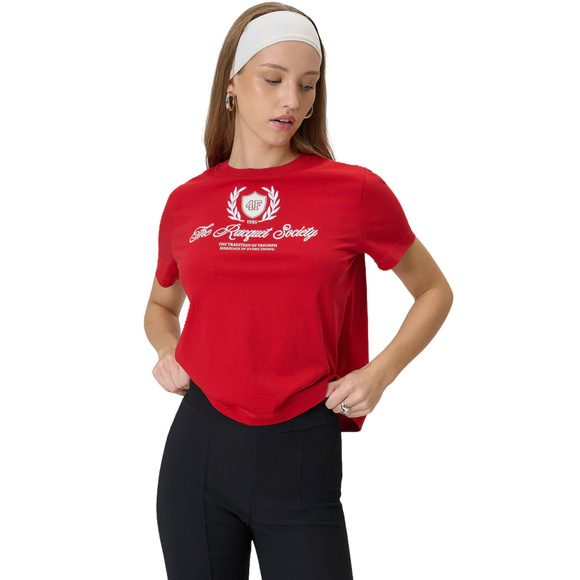 Koszulka damska 4F F2738 czerwona 4FWSS26TTSHF2738 62S