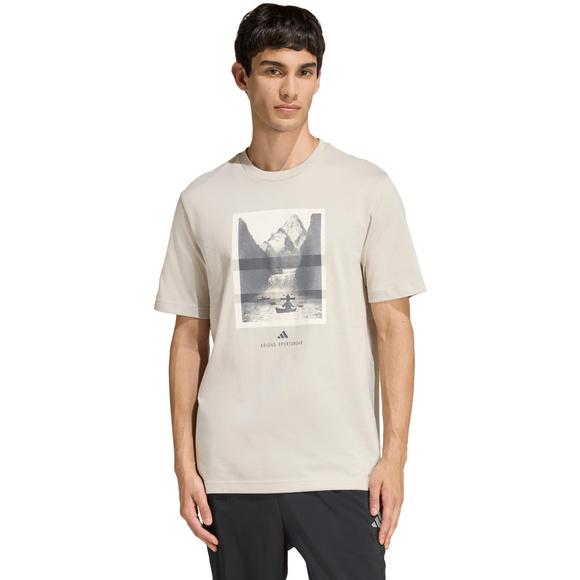 Koszulka męska adidas Outdoor Kayaking Graphic beżowa KB2541