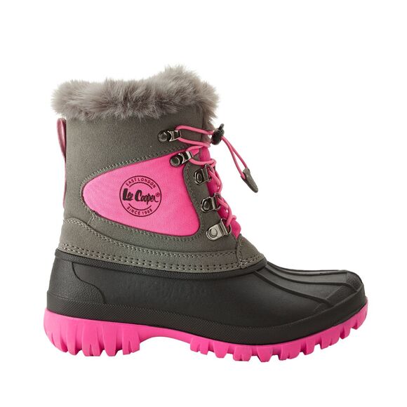 Buty dla dzieci Lee Cooper czarno-szaro-różowe LCJ-26-44-4570K