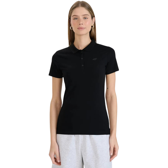 Koszulka damska polo 4F F0768 głęboka czerń 4FWMM00TPTSF0768 20S