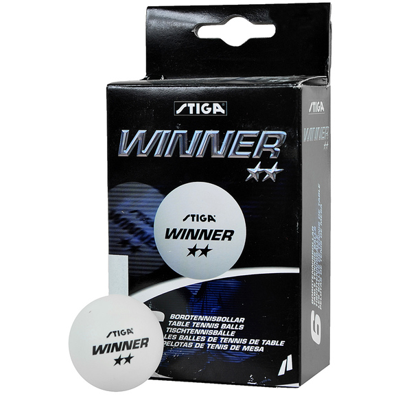 Piłeczki do ping ponga Stiga Winner ** biała 6szt  