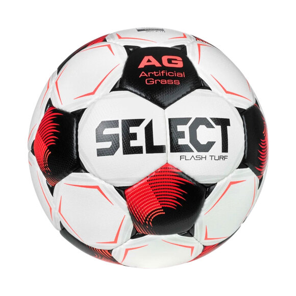 Piłka nożna Select FB Flash Turf v26 Fifa Basic 365.A1N biało-czarno-czerwona 110056