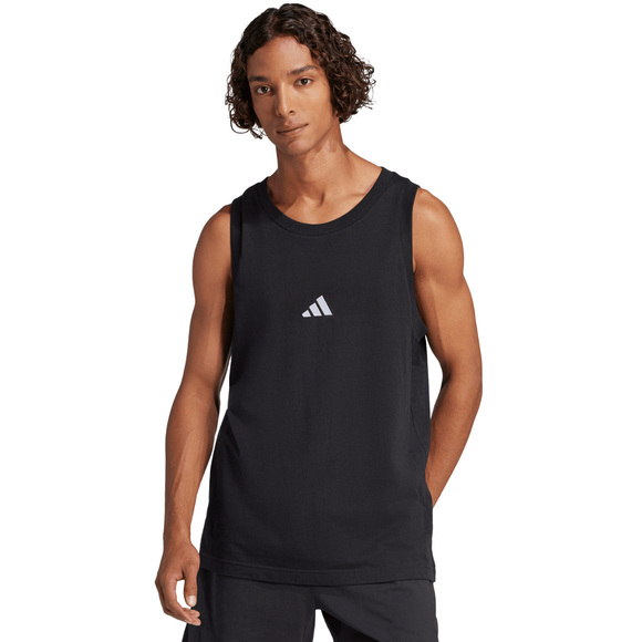 Koszulka męska adidas Essentials Small Logo Tank czarna JE8986