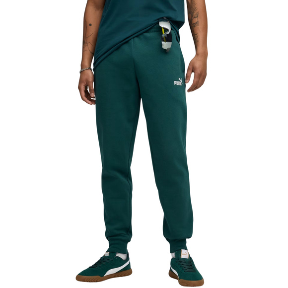 Spodnie męskie Puma ESS no.1 Logo Sweatpants FL zielone 682607 75