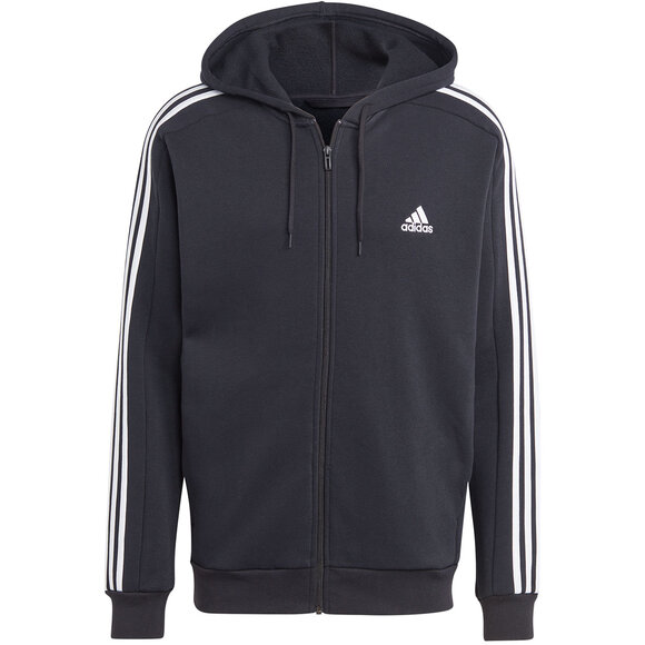 Bluza męska adidas Essentials Fleece 3-Stripes Full-Zip czarna IB4029