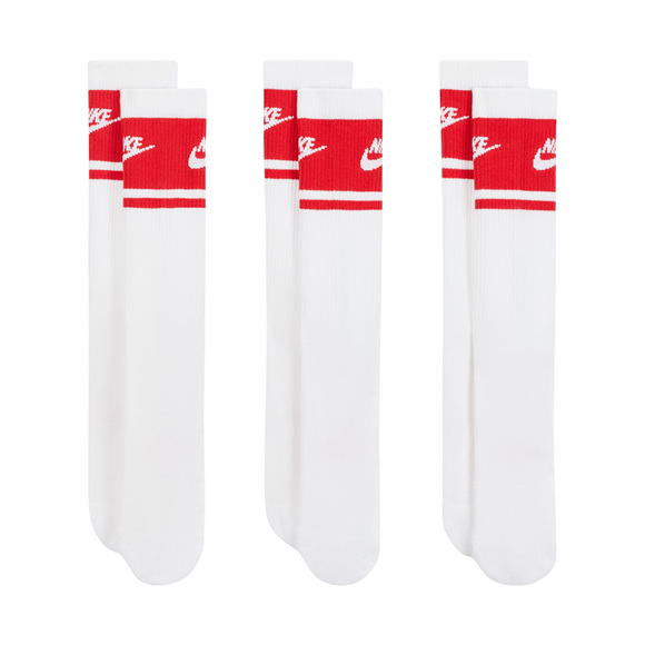 Skarpety Nike Everyday Elevated Crew 3 pary biało-czerwone IM7949 900