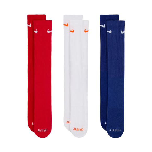 Skarpety Nike Everyday Plus Cushioned 3 pary czerwone, białe, granatowe SX6888 996