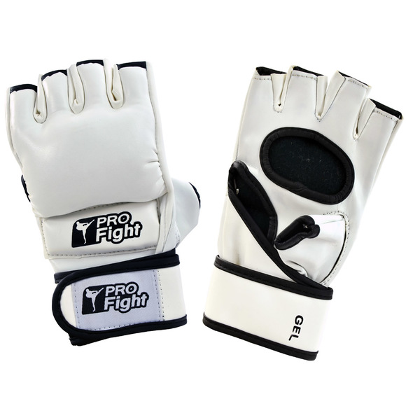 Rękawice MMA Gloves Profight PU biały   