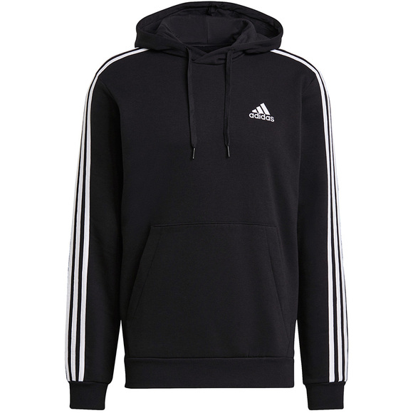 Bluza męska adidas Essentials Fleece 3-Stripes Hoodie czarna GK9072