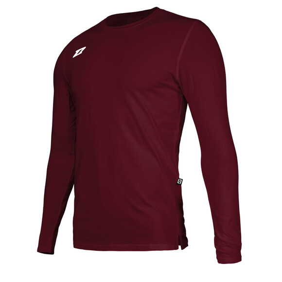 Koszulka bawełniana FABRIL LONGSLEEVE SENIOR  kolor: BORDOWY