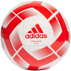Piłka nożna adidas Starlancer Club Ball biało-czerwona IA0974