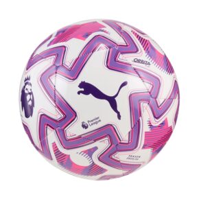 Piłka nożna Puma Orbita Play Premier League biało-fioletowo-różowa 84717 01
