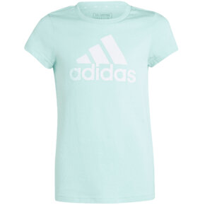 Koszulka dla dzieci adidas Essentials Big Logo Cotton Tee miętowa IM0279