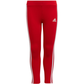 Legginsy dla dzieci adidas Essentials 3-Stripes czerwone HF1898