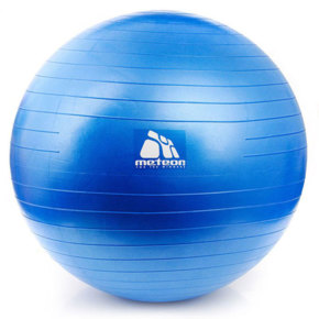 Piłka gimnastyczna Meteor z pompką 65 cm niebieska 31133