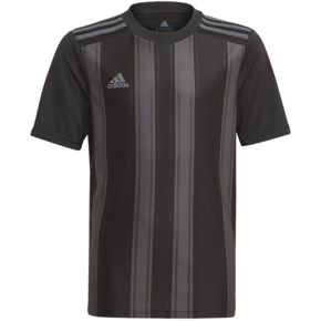 Koszulka dla dzieci adidas Striped 21 Jersey czarno-szara GN7634