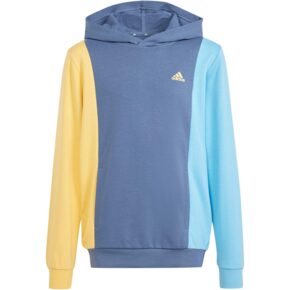 Bluza dla dzieci adidas CB FT HD niebiesko-żółta IS2689