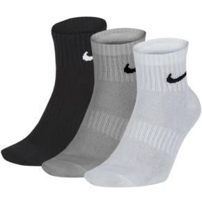 Skarpety Nike Everyday Lightweight Ankle 3 pary białe, szare, czarne SX7677 964