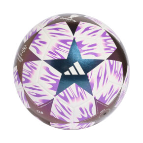 Piłka nożna adidas UCL 25/26 Final Club biało-fioletowa JX9093