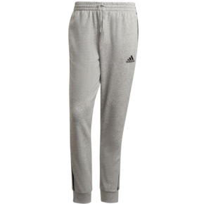 Spodnie męskie adidas Essentials Tapered Cuff 3 Stripes szare GK8889 