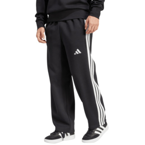 Spodnie męskie adidas Essentials Three Stripes Fleece Wide Leg czarne JM1770
