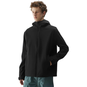 Kurtka męska softshell 4F M324 głęboka czerń 4FWSS25TSOFM324 20S