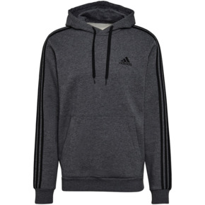 Bluza męska adidas Essentials Fleece 3-Stripes Hoodie ciemnoszara GK9082