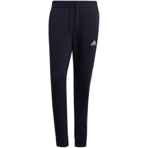 Spodnie męskie adidas Essentials Fleece Tapered Cuff 3-Band Pants granatowe GK8823