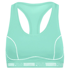Stanik sportowy Puma Padded Racer Back 1P Hang miętowy  907644 01