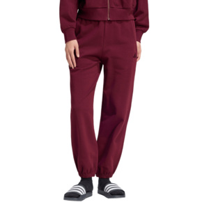 Spodnie damskie adidas Kit Small Logo Regular Cuffed bordowe KU7936