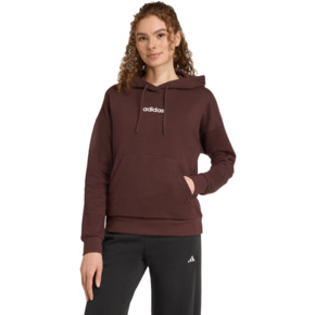 Bluza damska adidas Essentials Linear Fleece Hoodie brązowa JY4905