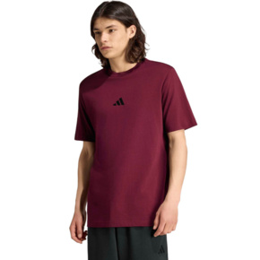 Koszulka męska adidas Essentials Small Logo Single Jersey bordowa KF2403