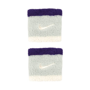 Frotki na rękę Nike Swoosh Wristbands 2 szt. szaro-fioletowo-białe N1012405043