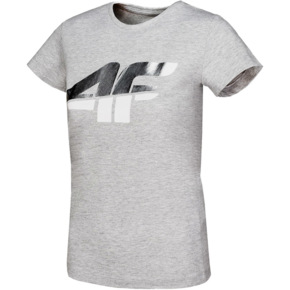 Koszulka dla dziewczynki 4F szary melanż HJZ20 JTSD006B 25M