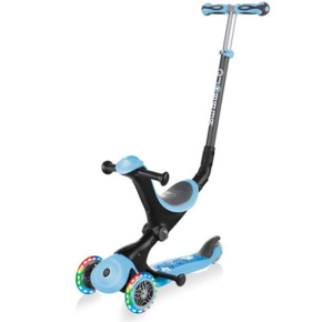 Hulajnoga jeździk rowerek Smj Globber GO-UP Deluxe Fantasy Lights Pastel Blue - Flowers niebieska 647-201